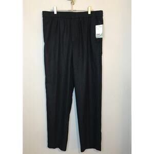 H&M Mens Charcoal Gray Pinstriped Elastic Waist Dress Pants M Regular Fit